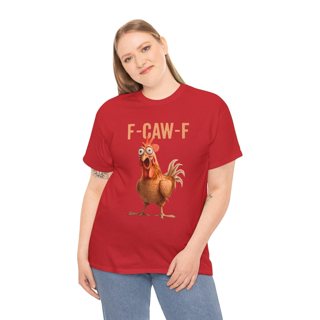 Funny Chicken F-CAW-F Tee, Humorous T-Shirt, Unisex Cotton Shirt, Gift for Chicken Lovers, Comedic Apparel, Casual Wear