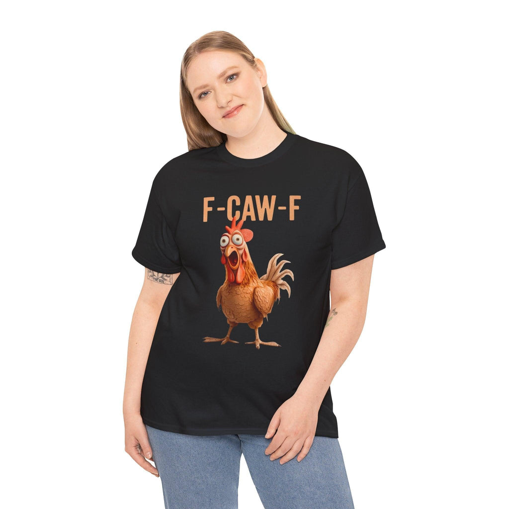 Funny Chicken F-CAW-F Tee, Humorous T-Shirt, Unisex Cotton Shirt, Gift for Chicken Lovers, Comedic Apparel, Casual Wear
