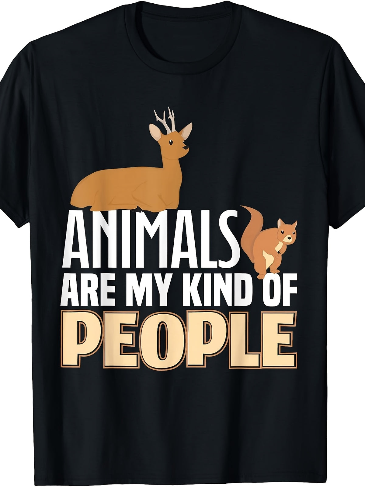 Retro Animal Rights T-Shirt - "Animals Are My Kind Of People" Slogan, Vegan Statement Tee with Round Neck, Machine Washable Suitable for - Casual Wear & Animal Advocacy Events