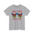 Calm Your Tinsel Tits Tee | Christmas wreath bra graphic tee