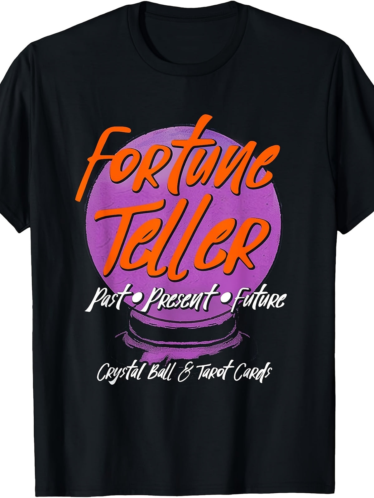 Fortune Teller Present Future Crystal Ball Tarot Cards T-Shirt