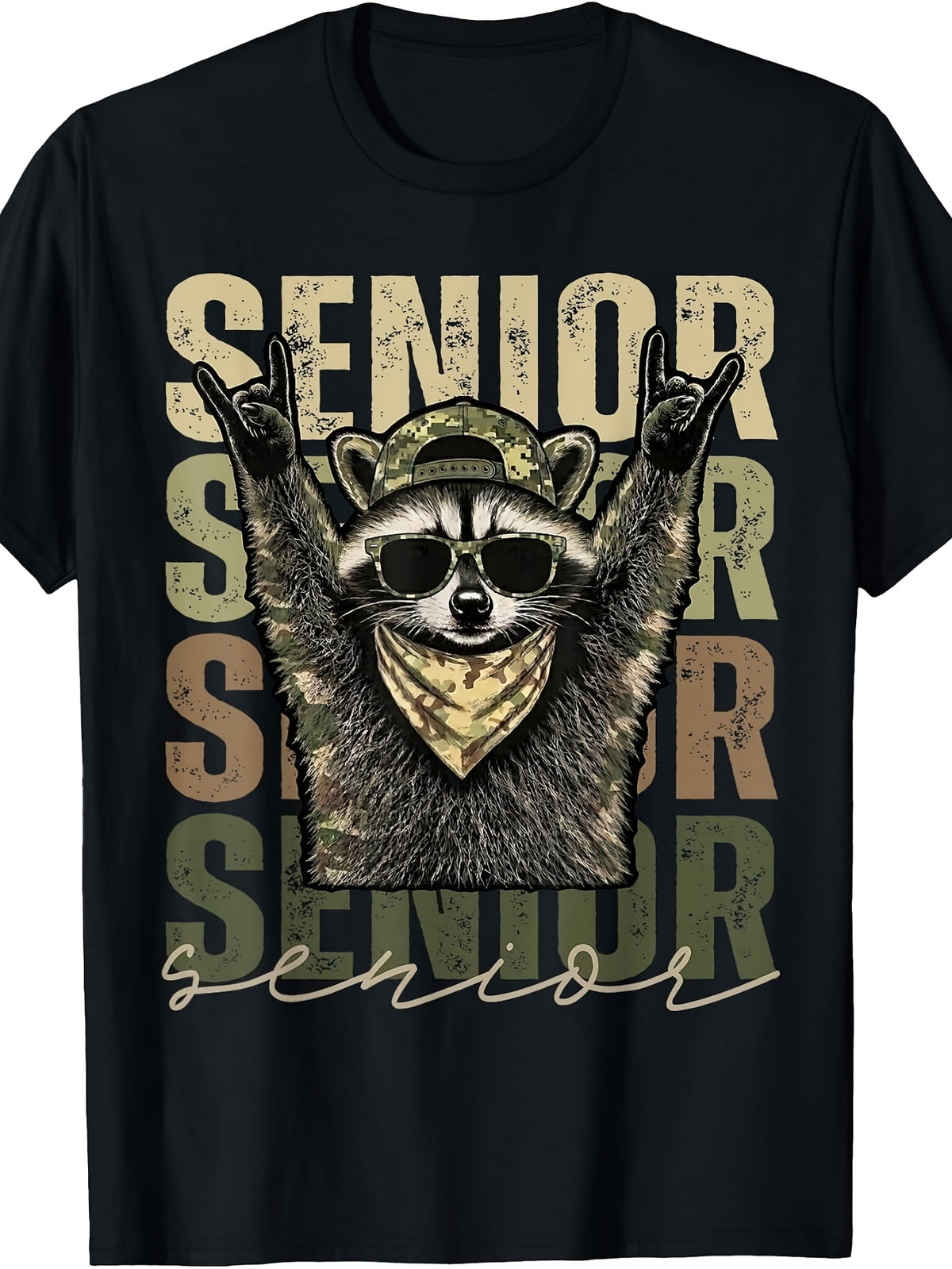 Bruh I'M a Senior Class of 2027 Funny Raccoon Graduation T-Shirt