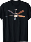 Casual Men'S And Women'S T-Shirt, Ceiling Fan Graphic Design, Home Decor Enthusiast Gift, Summer Indoor Cooling Season